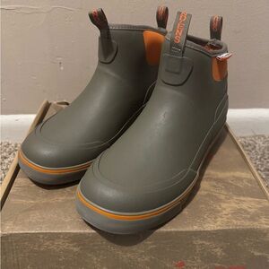 Men's Gray and Orange deck Boots